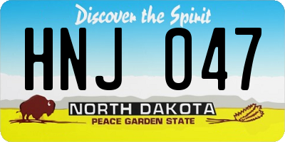 ND license plate HNJ047
