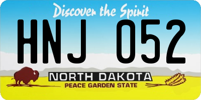 ND license plate HNJ052