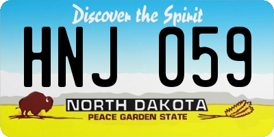 ND license plate HNJ059