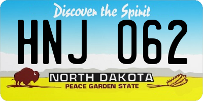 ND license plate HNJ062