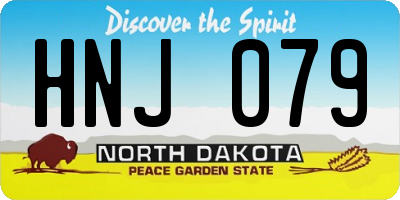 ND license plate HNJ079