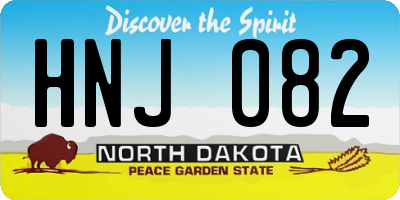 ND license plate HNJ082