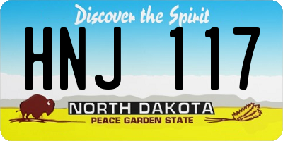 ND license plate HNJ117