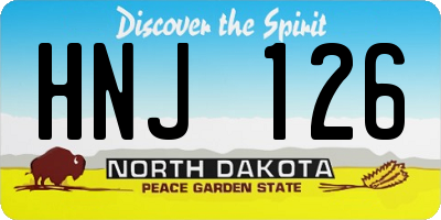 ND license plate HNJ126