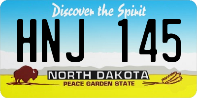 ND license plate HNJ145