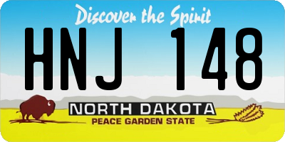 ND license plate HNJ148