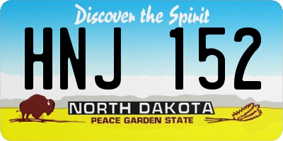 ND license plate HNJ152