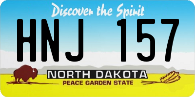 ND license plate HNJ157