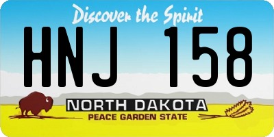 ND license plate HNJ158