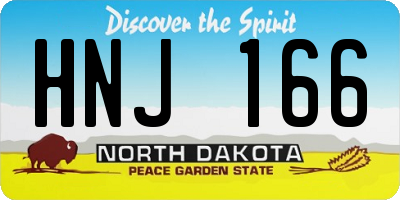 ND license plate HNJ166