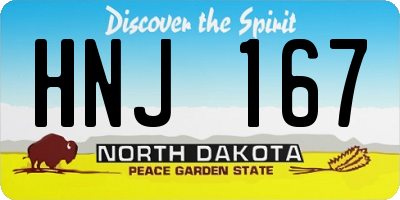 ND license plate HNJ167