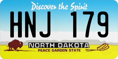 ND license plate HNJ179