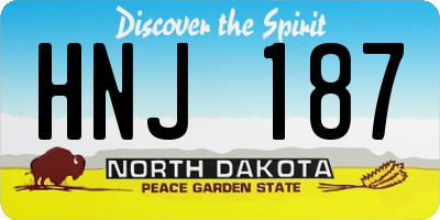 ND license plate HNJ187