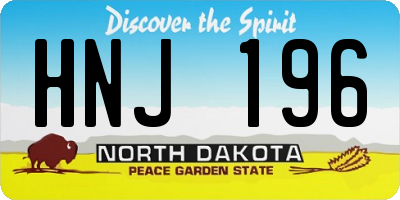 ND license plate HNJ196
