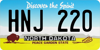 ND license plate HNJ220