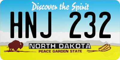 ND license plate HNJ232