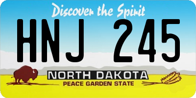 ND license plate HNJ245