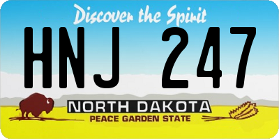 ND license plate HNJ247