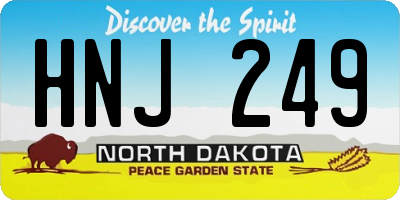 ND license plate HNJ249