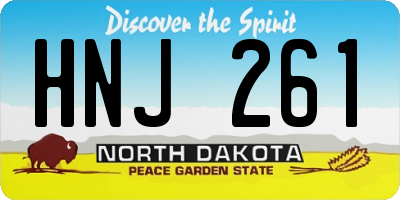 ND license plate HNJ261