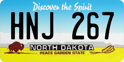 ND license plate HNJ267