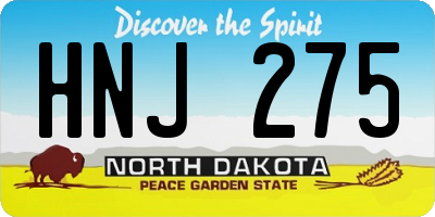 ND license plate HNJ275