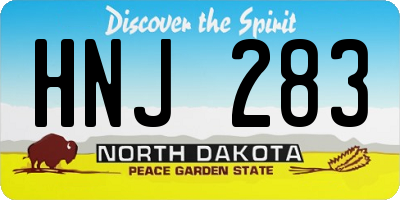 ND license plate HNJ283