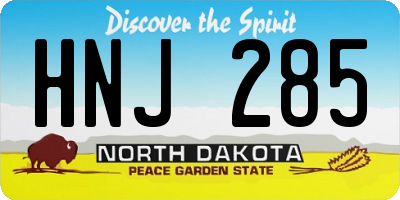 ND license plate HNJ285