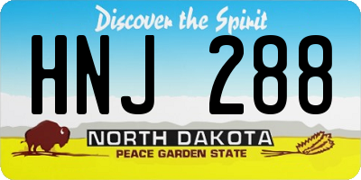 ND license plate HNJ288