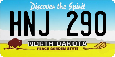 ND license plate HNJ290