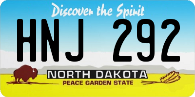 ND license plate HNJ292