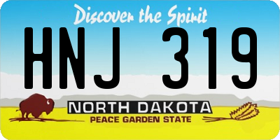 ND license plate HNJ319