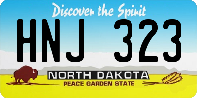 ND license plate HNJ323