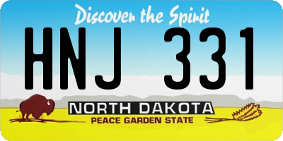 ND license plate HNJ331