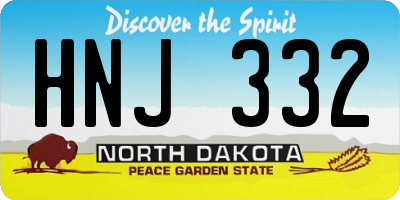 ND license plate HNJ332