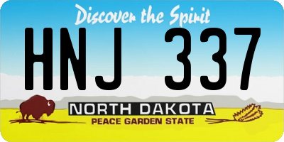 ND license plate HNJ337