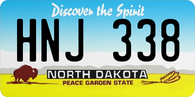 ND license plate HNJ338