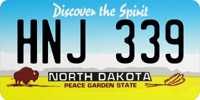 ND license plate HNJ339