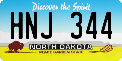 ND license plate HNJ344