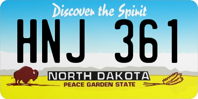 ND license plate HNJ361