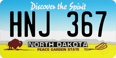 ND license plate HNJ367