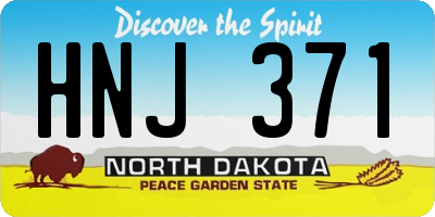 ND license plate HNJ371