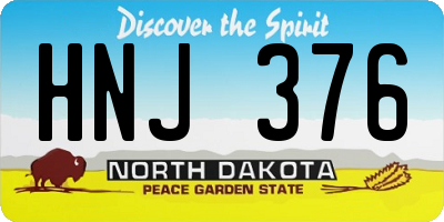ND license plate HNJ376