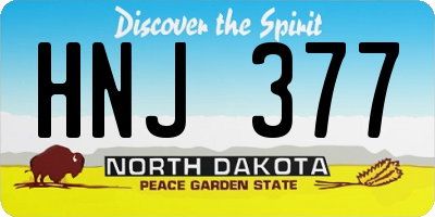ND license plate HNJ377