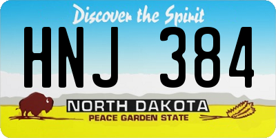 ND license plate HNJ384