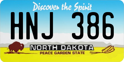 ND license plate HNJ386
