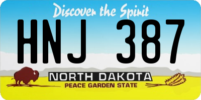 ND license plate HNJ387