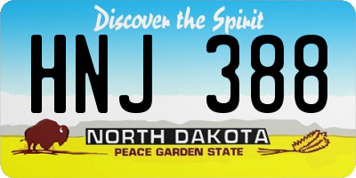 ND license plate HNJ388