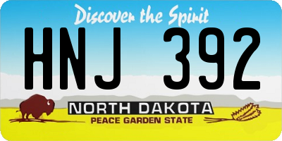 ND license plate HNJ392