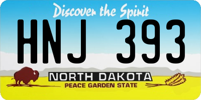ND license plate HNJ393